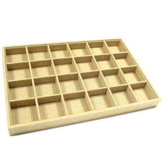 Display, Box 24 compartments Rattan