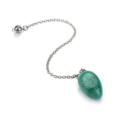 Aventurine, Green Pendulum Drop with Flower of Life