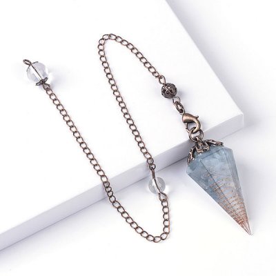 Aquamarine, Pendulum Orgonite flower
