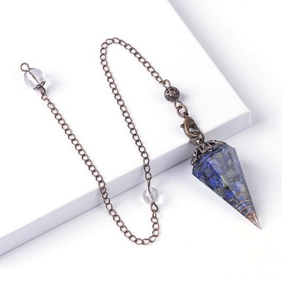 Lapis Lazuli, Pendulum Orgonite Flower