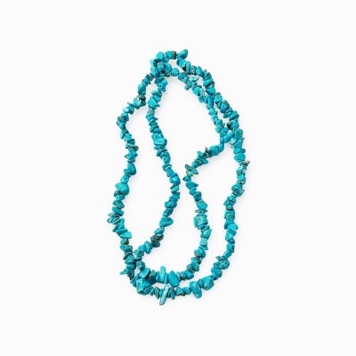 Turquoise, Dyed Necklace Chips Long