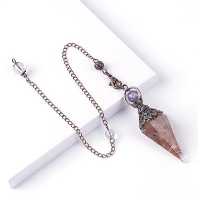 Carnelian, Pendulum Orgonite Copper