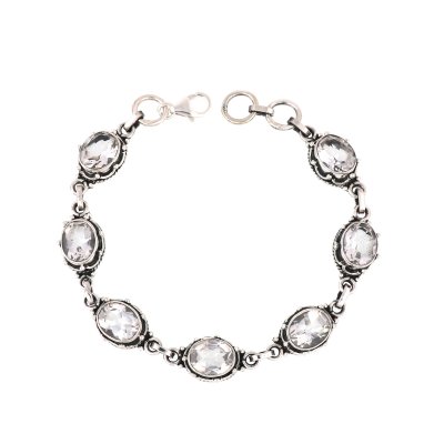 Bergkristall, Armband i Sterling Silver