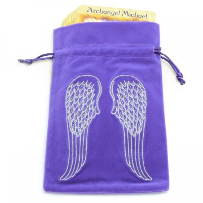 Jewellry bag, Purple Velvet Angel wings