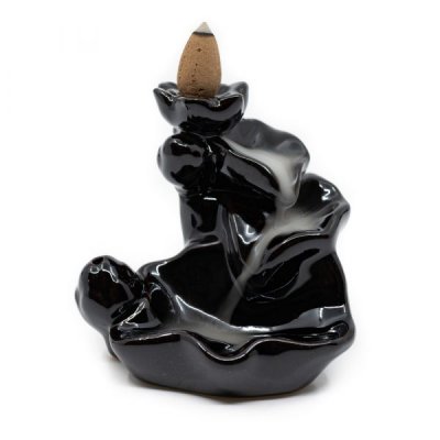Incense Holder, Backflow Waterfall Black