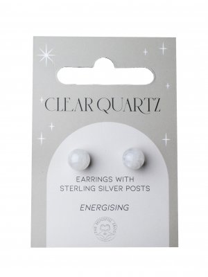 Rock crystal, Earrings Sterling silver