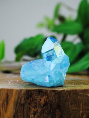 Aqua Aura kvarts, Äkta Kluster HK