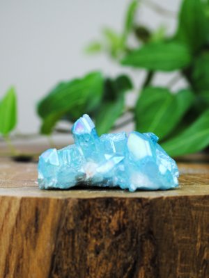 Aqua Aura kvarts, Äkta Kluster HK