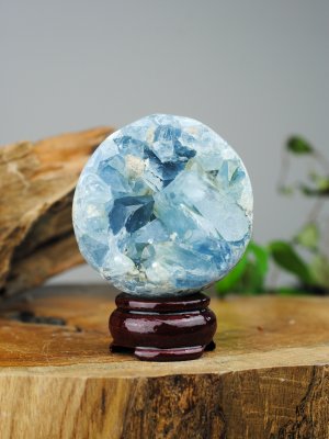 Celestin, Klot med Druzy Stor