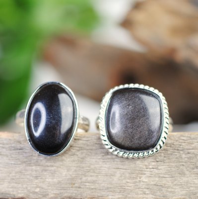 Hyperstene, Ring with silver plating