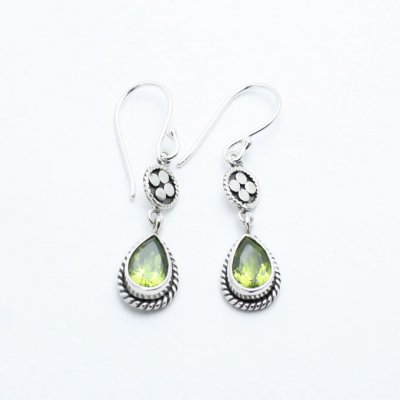Peridot, Örhängen Sterling Silver