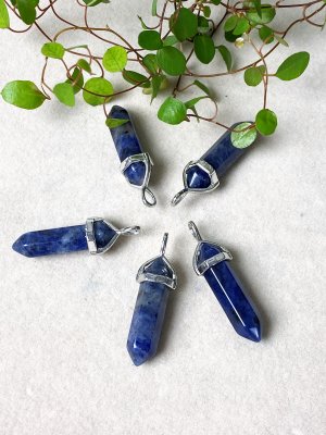 Sodalite, Pendant Bullet Silver