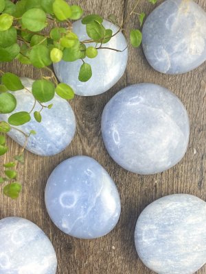 Calcite, Blue Palm stones