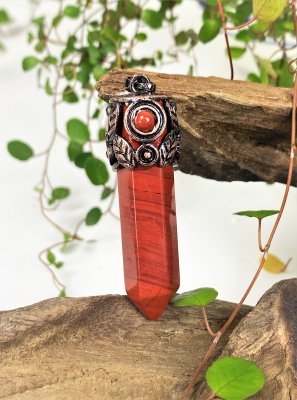 Jaspis, Röd Hänge Koppar