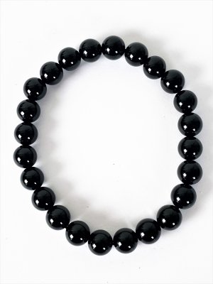 Onyx, Svart Armband Rund