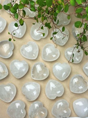 Rock crystal, hearts