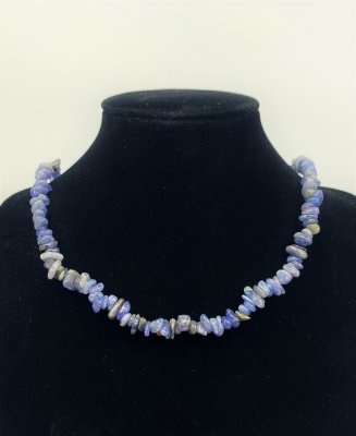 Tanzanit, Halsband Chips Kort