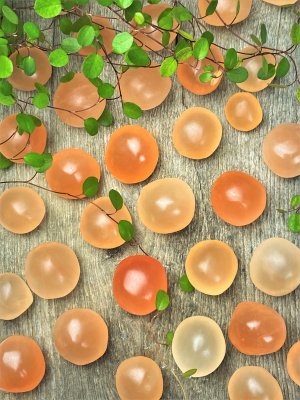 Selenit, Orange Tumbled Big pack