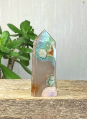Agate, Green Flower Point