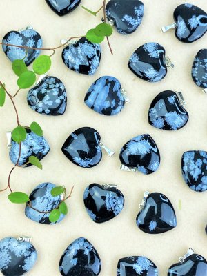 Obsidian, Snöflinge Hänge Hjärta
