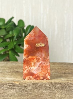 Agate, Red Flower Point