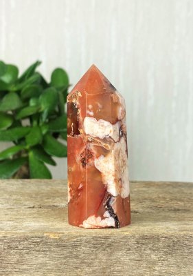 Agate, Red Flower Point