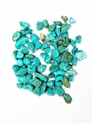 Turquoise, dyed Undrilled Chips Large Big Pack