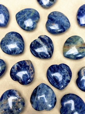 Sodalite, Heart Polished Holed