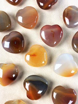 Carnelian, Heart Polished Holed