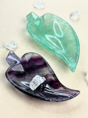 Fluorite, Rainbow Bowl Leaf