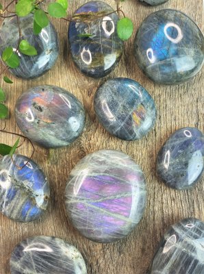 Labradorite, Purple Palm Stones
