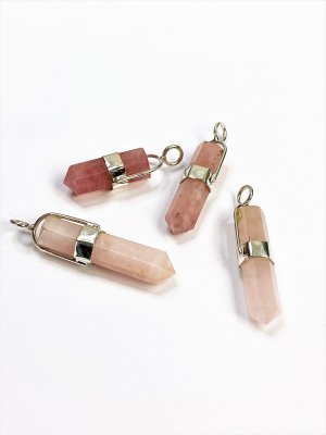 Rosenkvarts, Hänge Bullet Sterling Silver