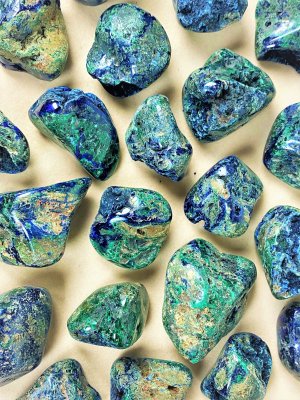 Azurit, Malakit Halvpolerade