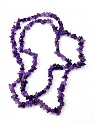 Amethyst, Necklace Chips Long