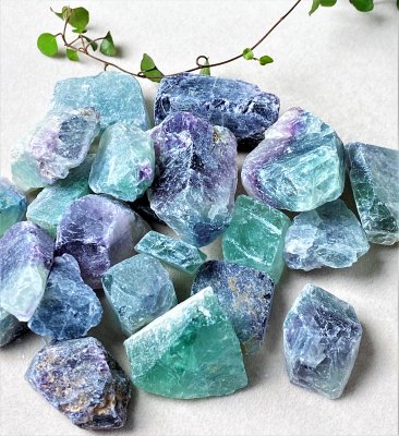 Fluorite, Rainbow Raw Piece Big Pack