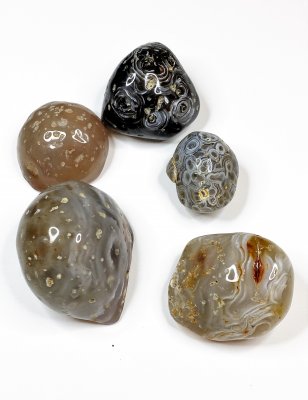 Agat, Vatten (Enhydro) polerade