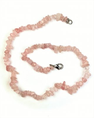Rose Quartz, Necklace Chips Short