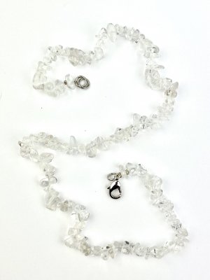 Bergkristall, Halsband Chips Kort
