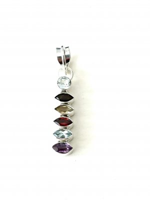 Pendant, Gemstone mix