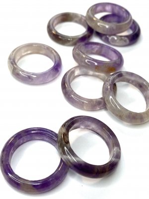 Amethyst, Chevron Stone Ring