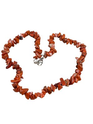 Jasper, Red Necklace Chips Short