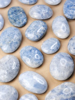 Calcite, Blue Palm stones
