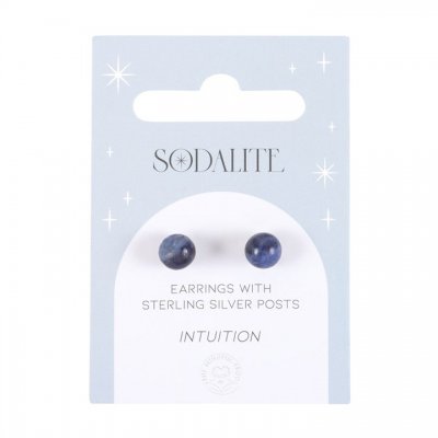 Sodalite, Earrings Sterling silver