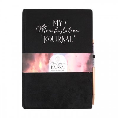 Notebook, Manifestation Journal with Amethyst Pen