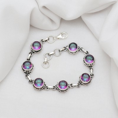 Topaz, Mystic Bracelet in Sterling Silver