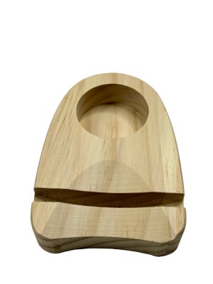 Display, Candle Holders for Stone Discs Wood