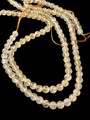 Citrine, Burned String Light  Round