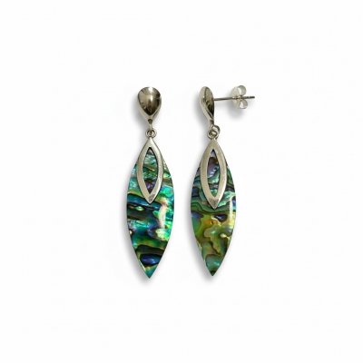 Abalone Shell, Earrings Sterling Silver