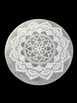 Selenit, Vit Laddningsplatta Mandala