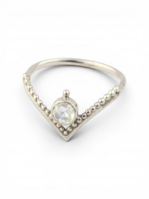 Månsten, Vit Ring i Sterling Silver